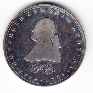 1981-J Germany Gotthold Ephraim Lessing Commemorative 5 Mark Coin (b24)